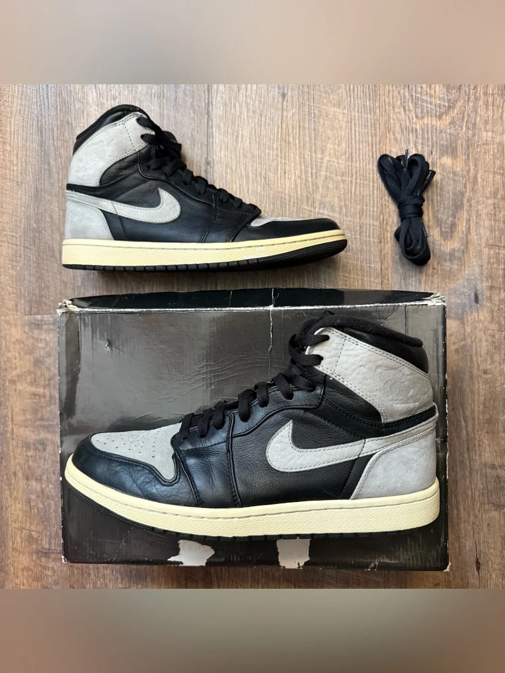 Nike Air Jordan 1 Retro Shadow 2009 Grey Black Men’s Size 9.5 Sneakers Shoes